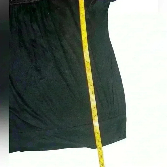 REGINA KRAVITZ Sz L Open Back Short Sleeve Crew Neck Minimalist Monochrome - Picture 4 of 5